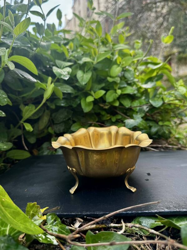 Vide poche centre de table en laiton style Louis XV