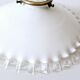 Suspension opaline laiton années 30 dentelle blanche