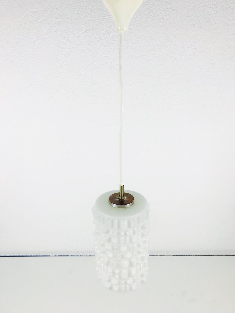 White opal pendant lamp by Peill and Putzler, 1970s, Germany