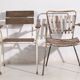 Antique garden chairs with armrests (c.1920). Set of 2 pieces #23