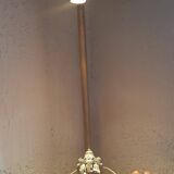 Bronze boat lamp on wooden base