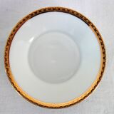 4 Limoges gold outline mocha cups + saucers