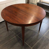 Scandinavian extendable rosewood round table, 1960s