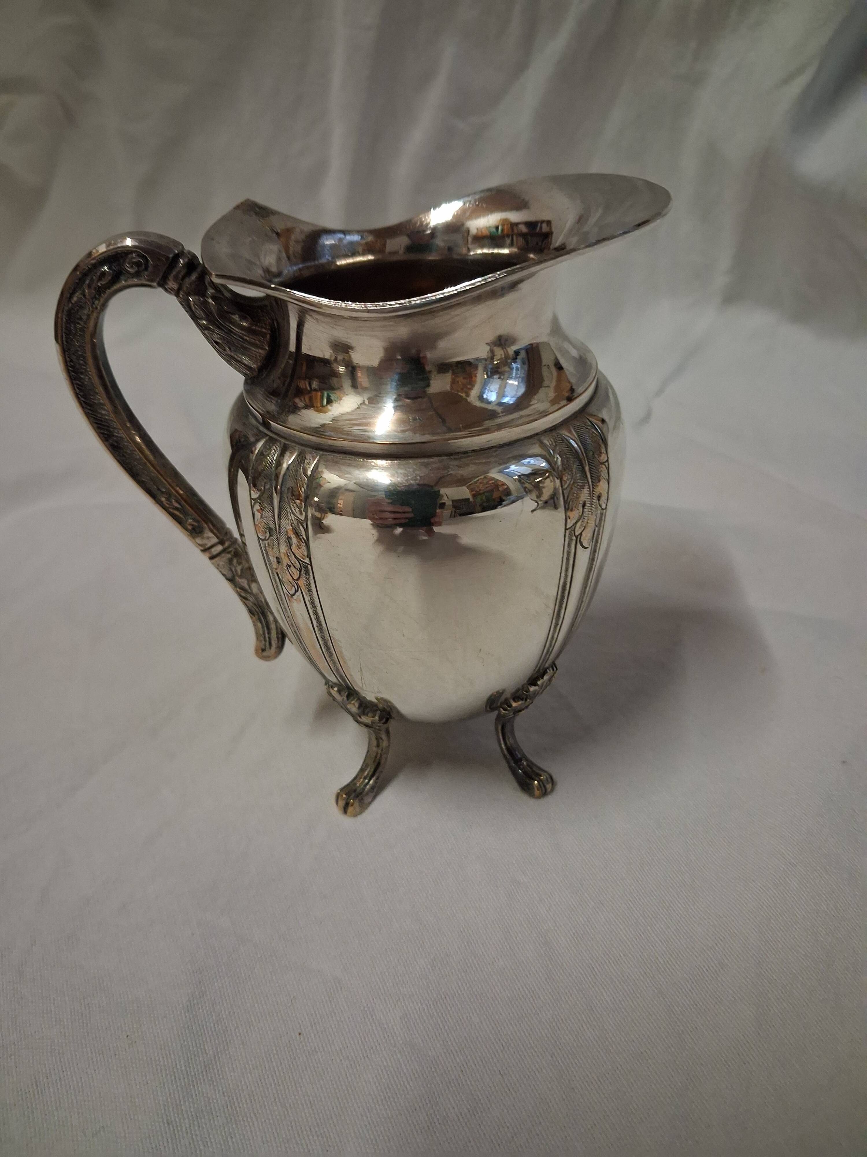 3-piece silver-plated metal coffee set