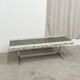 Vintage coffee table in chromed metal and ceramic