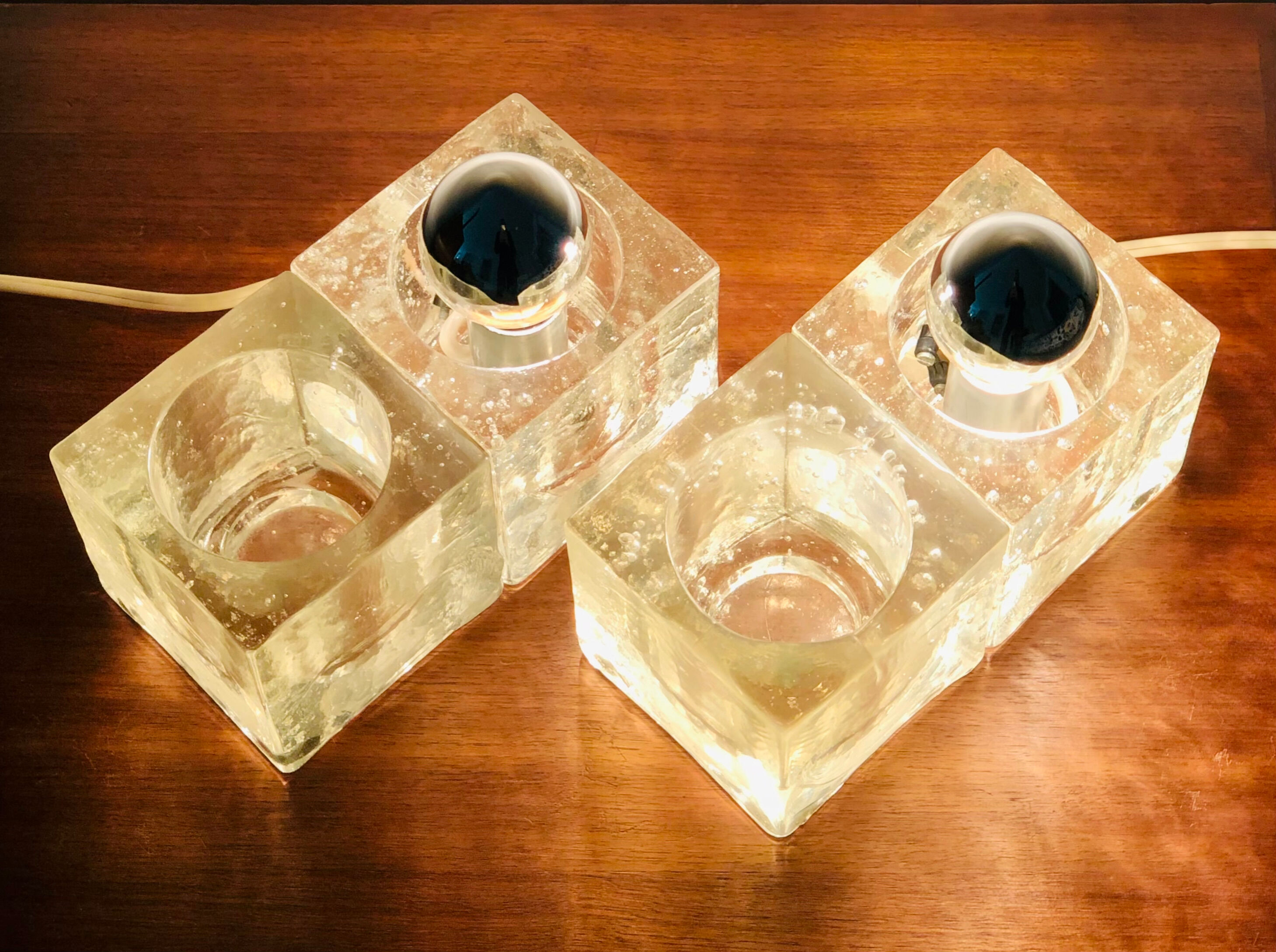 Murano glass table lamp, Italy 60s