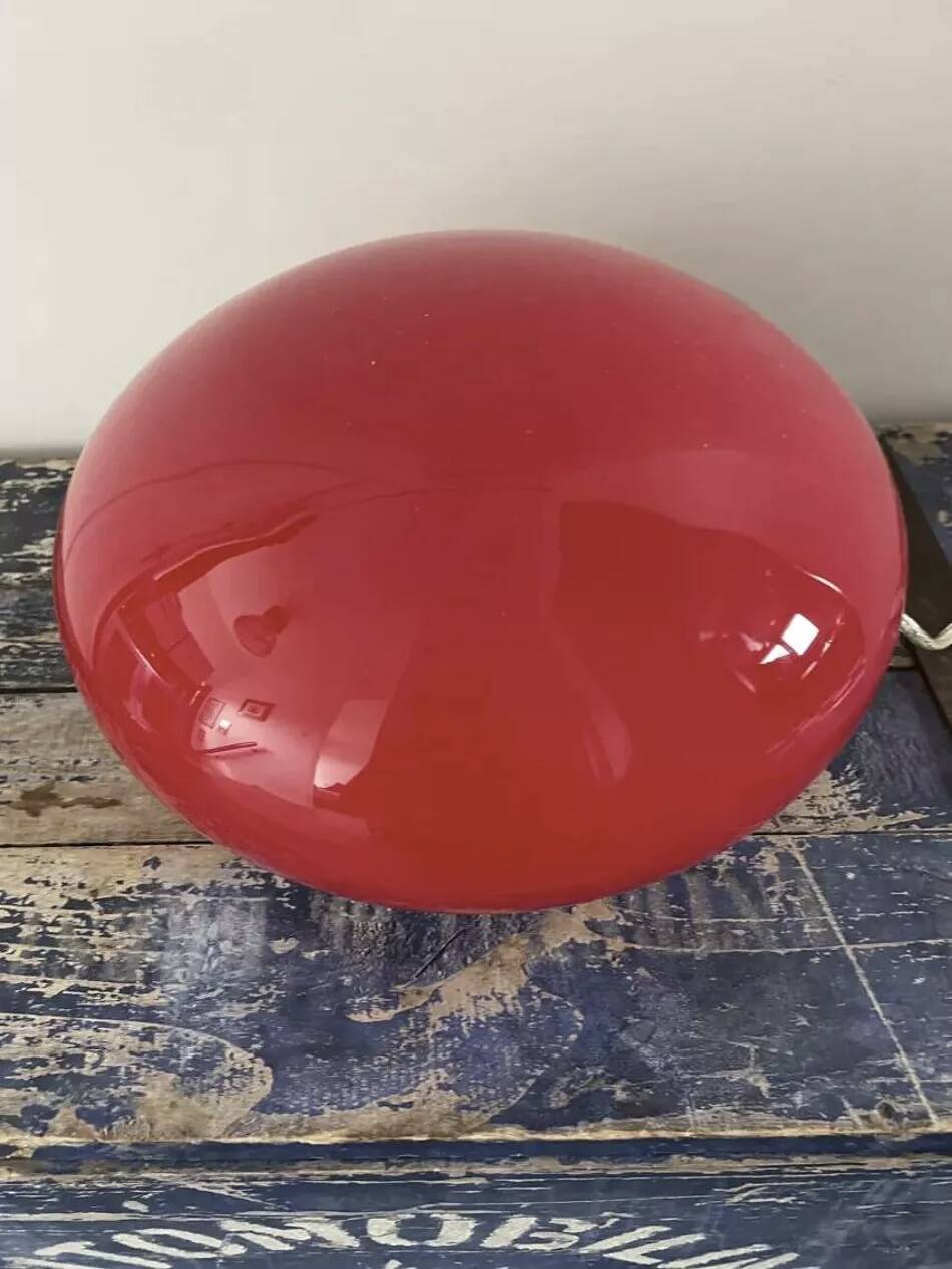 Lampe champignon rouge vintage