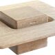 Vintage 1980s Italian travertine coffee table from Florence.