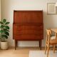 Scandinavian mahogany secretary, Norway, 1960.