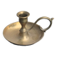 Antique thumb holder, vintage gilded brass cellar rat