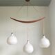 Opaline lamp and teak by Uno and Östen Kristiansson for Luxus
