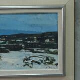Peinture moderne suédoise, années 1960, huile sur toile, Gunnar Herman Berglund (1906-1992)