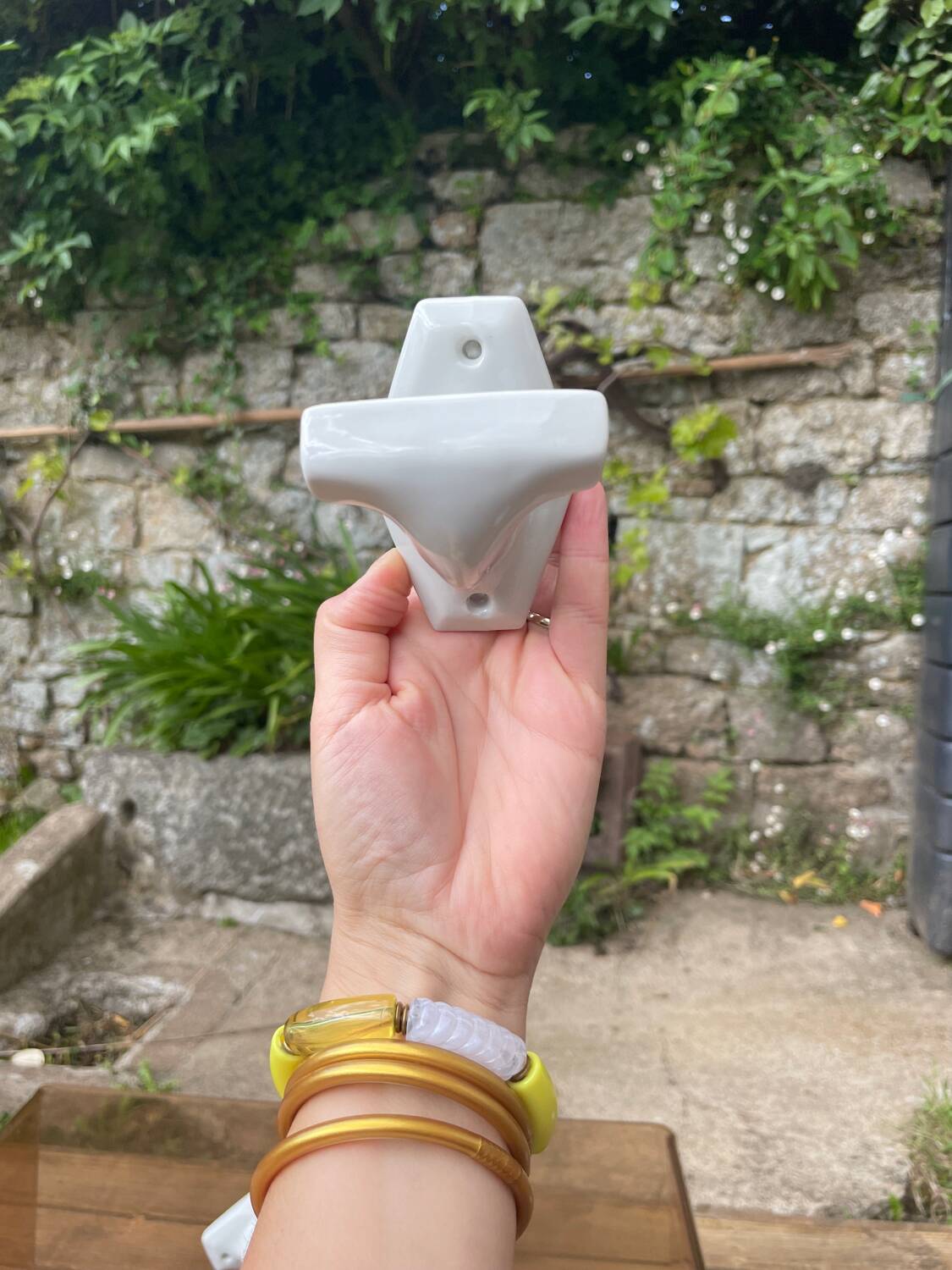 Duo of porcelain hooks