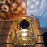 Amber yellow table lamp