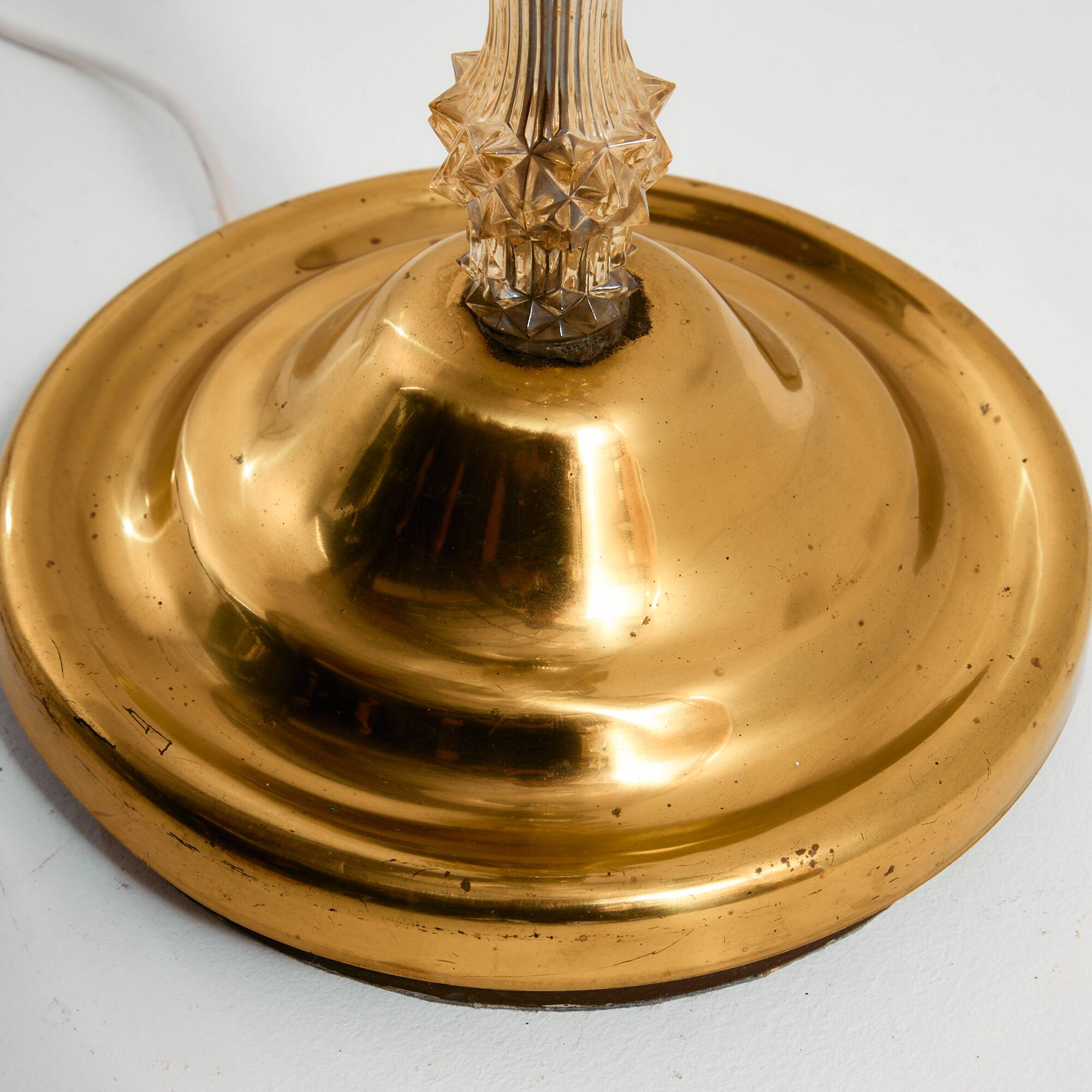 MK10968 Brass and crystal floor lamp
