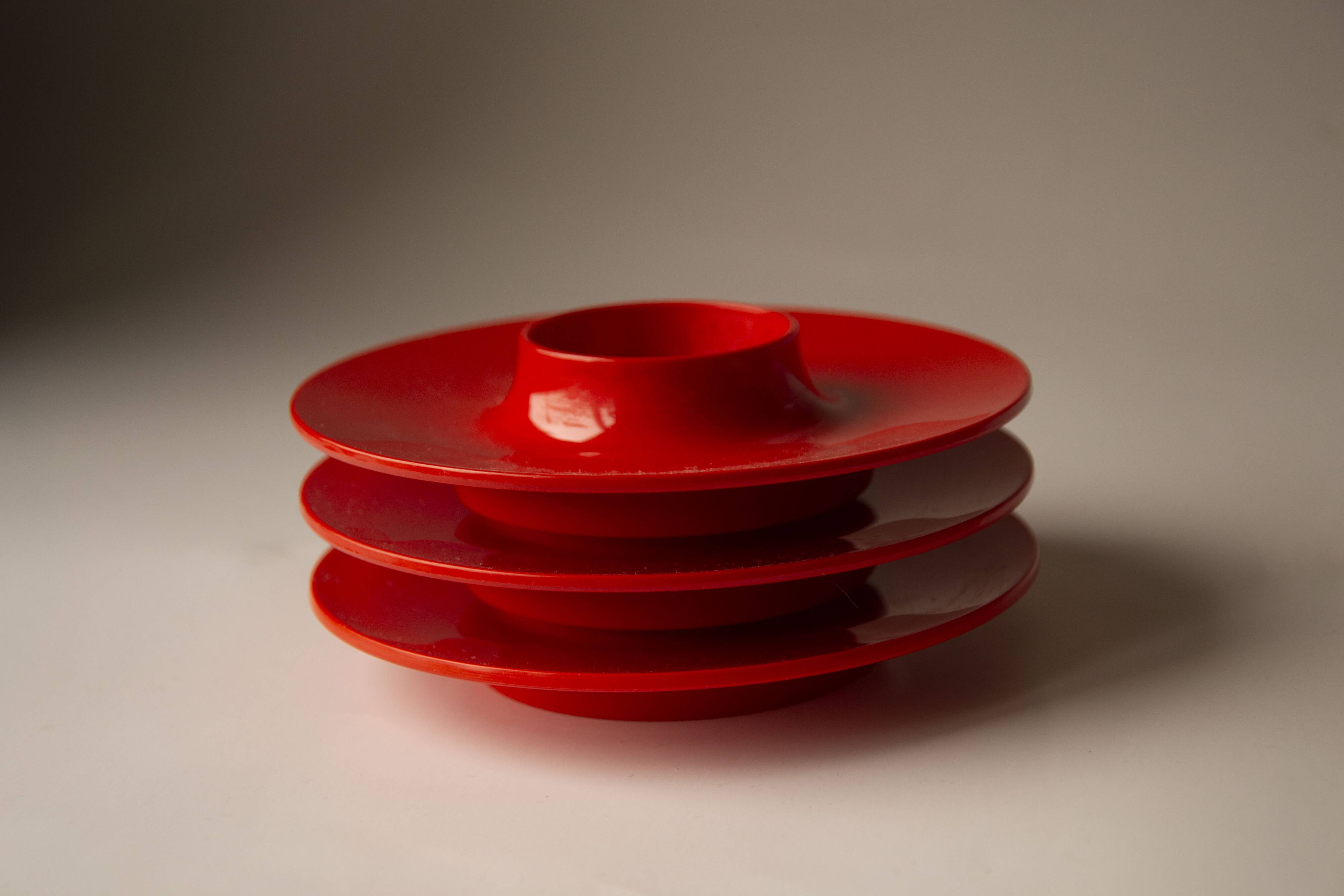 Set of 3 egg cups Space Age – Bjørn Christensen, 1960s