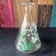 Vintage silkscreened lily of the valley motif liqueur set, 1940/50