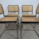 Lot de quatre chaises Marcel Breuer Cesca b32