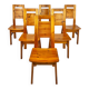 Set of 6 Pine Dining Chairs by Tapiovaara for Laukaan Puu Finland, 1960s