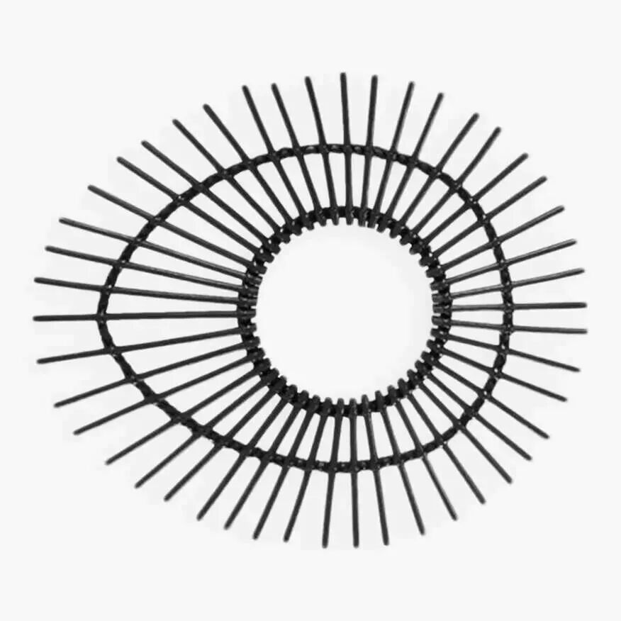 Free-form rattan mirror