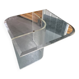 Table basse transparente mid-century 1980