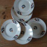 7 assiettes plates Terre de fer