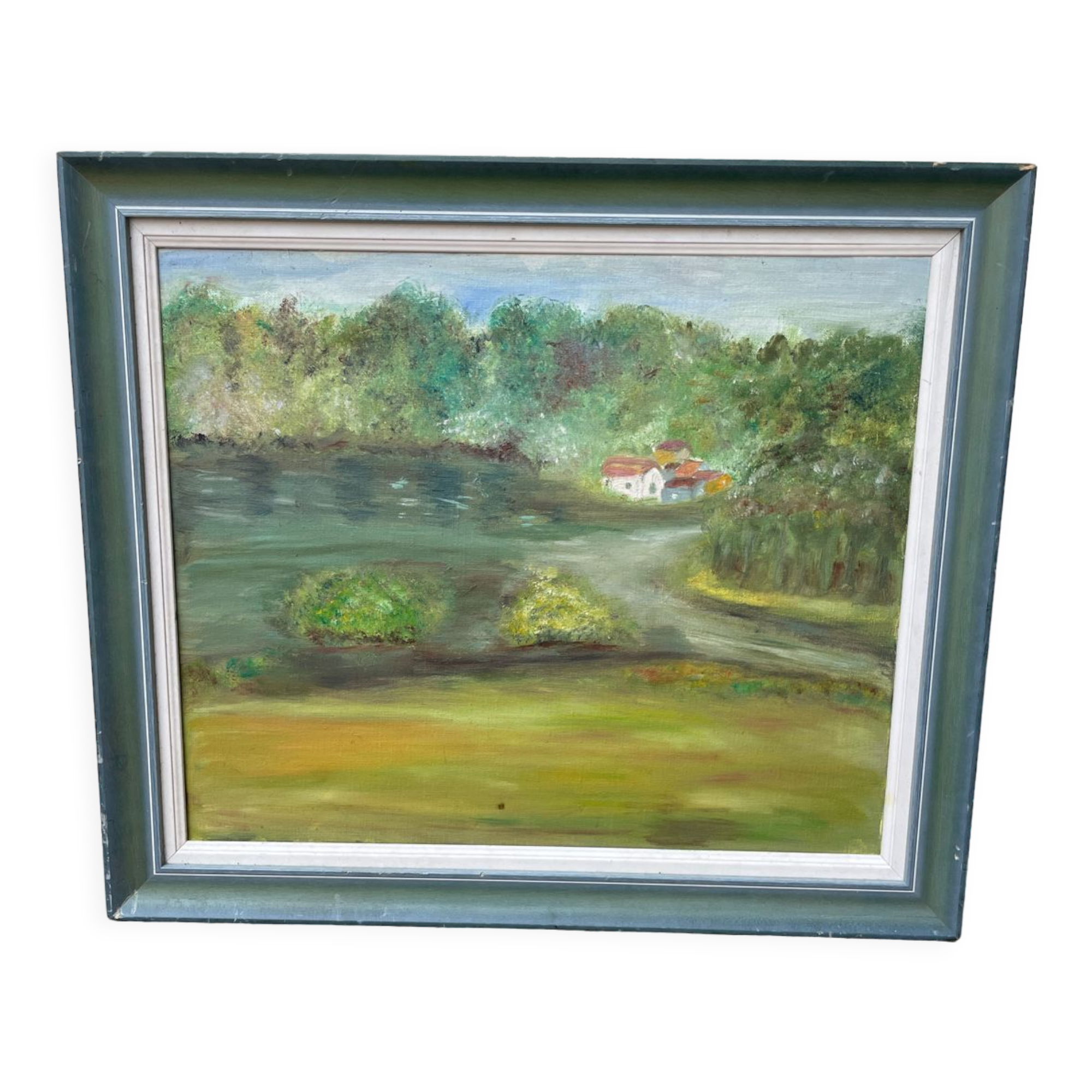 Huile sur toile nature et verdure