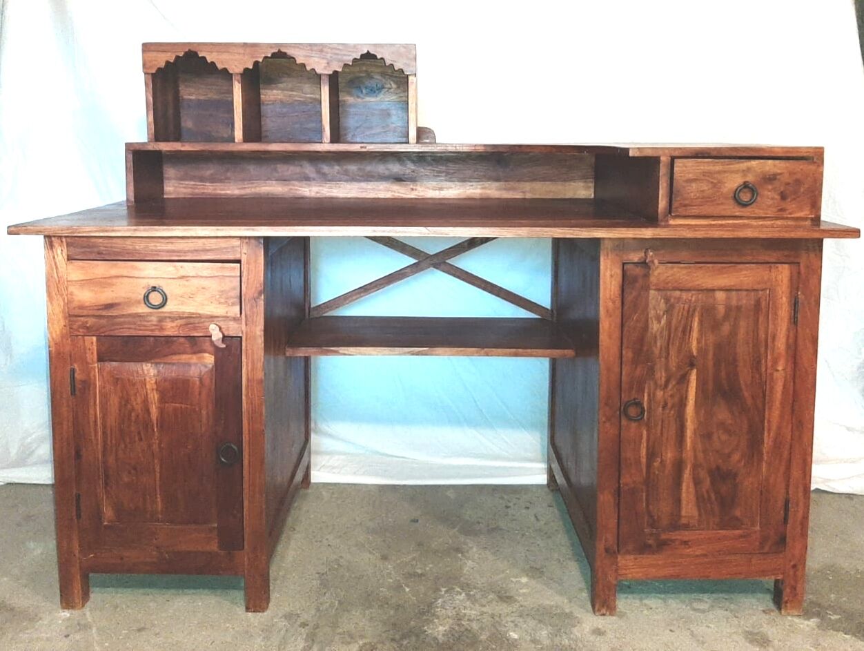 Subtle and neat solid rosewood desk