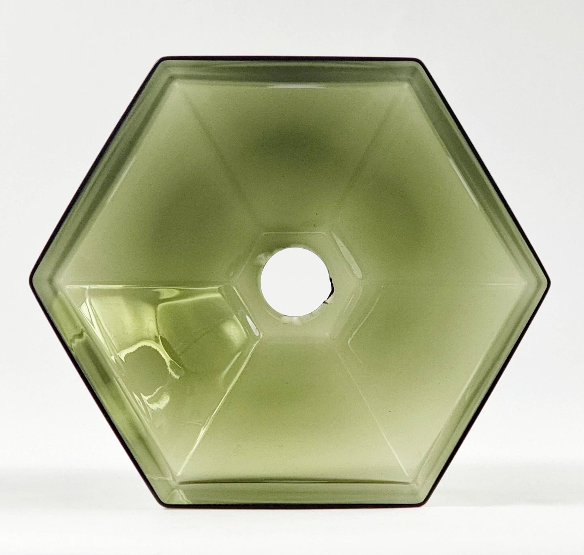 Suspension scandinave en verre et laiton du milieu du siècle par Carl Fagerlund pour Orrefors, Suède, années 1960