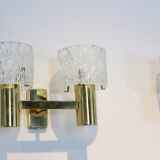 Sophisticated pair of brass wall lamps 1970s