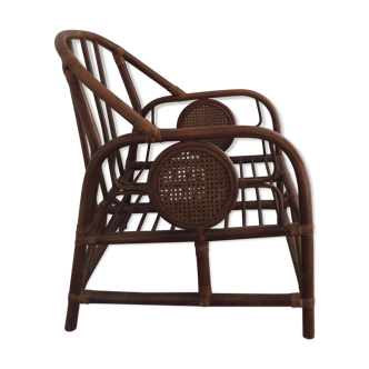Vintage rattan armchair