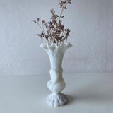 White opaline vase decoration geese
