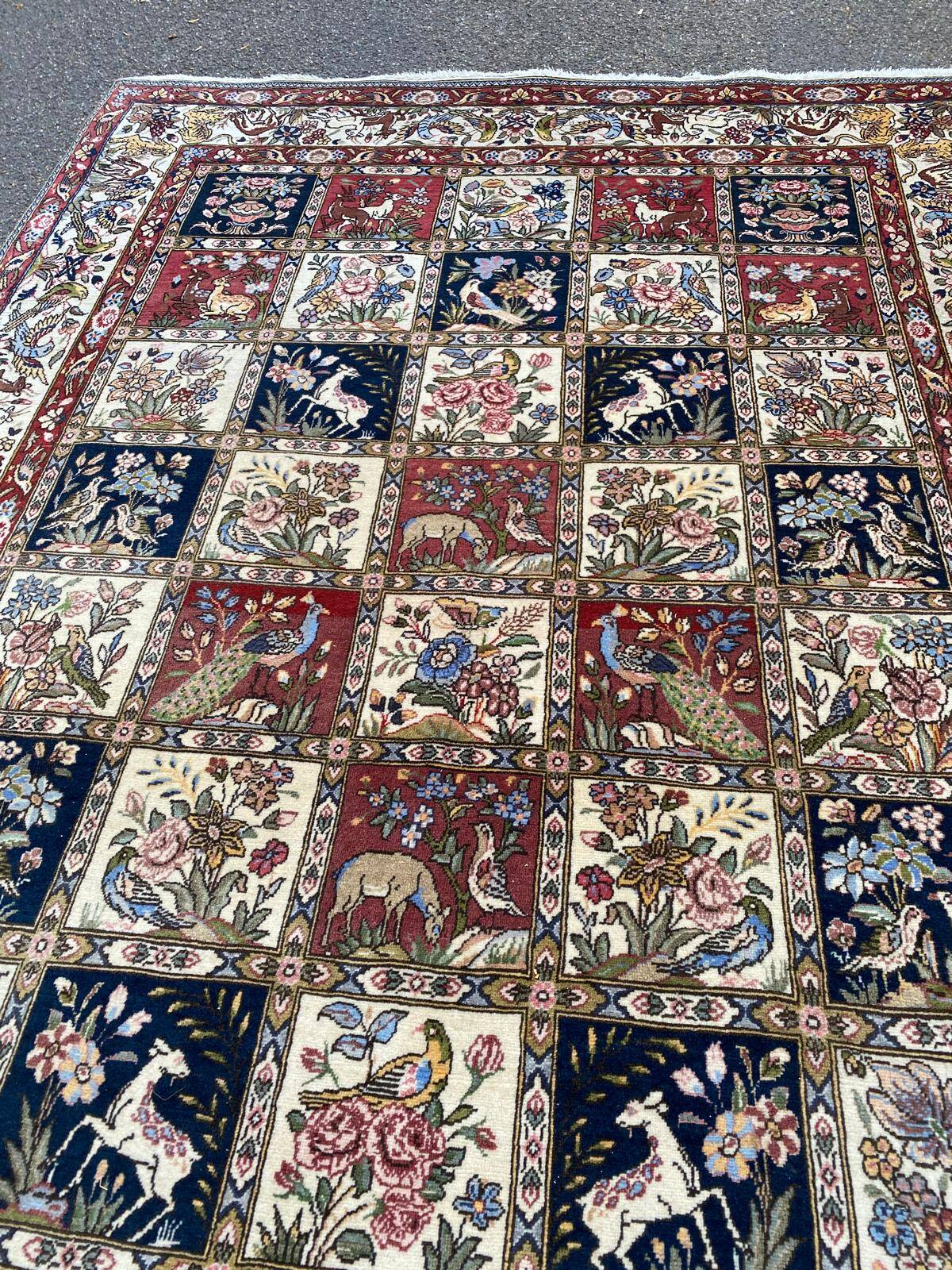Authentic Persian Bakhtiar Saman Carpet Handwoven 318x198 cm 100% Wool