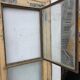 Old fir window with frame (one opening pane)