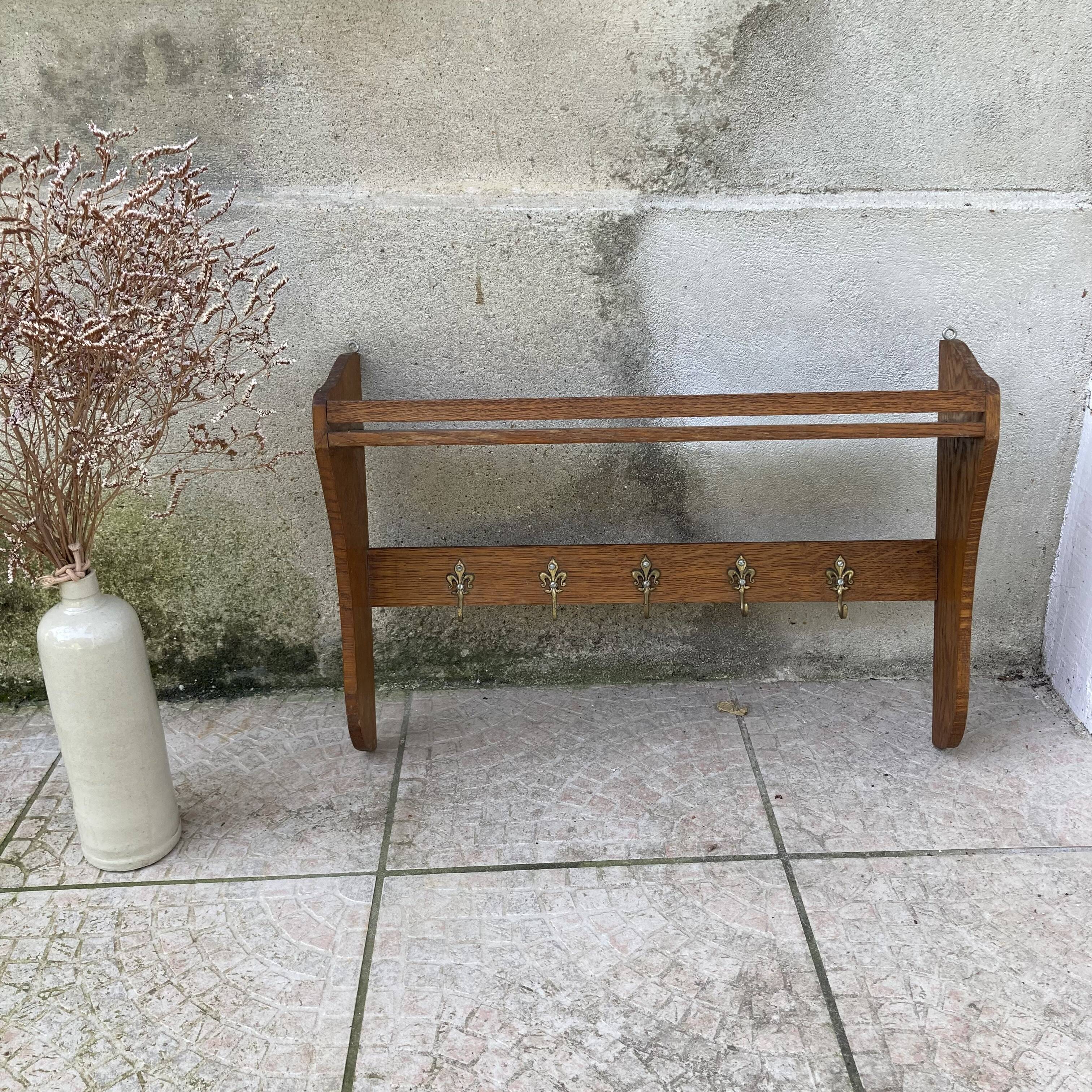 Vintage wall coat rack