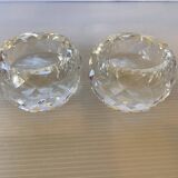 Pair of diamond tip candlesticks