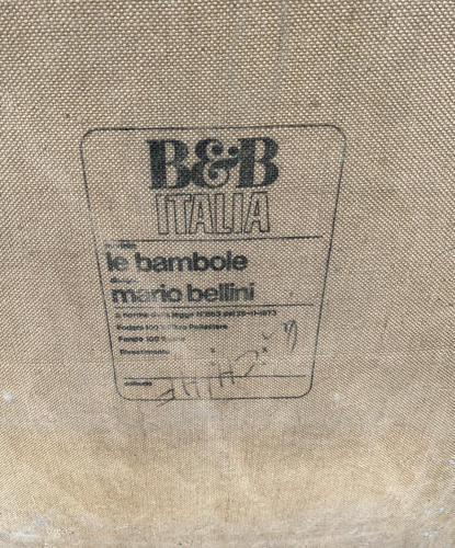 Chaise longue « Bambole » par Mario Bellini  pour B&B Italia, 1972.