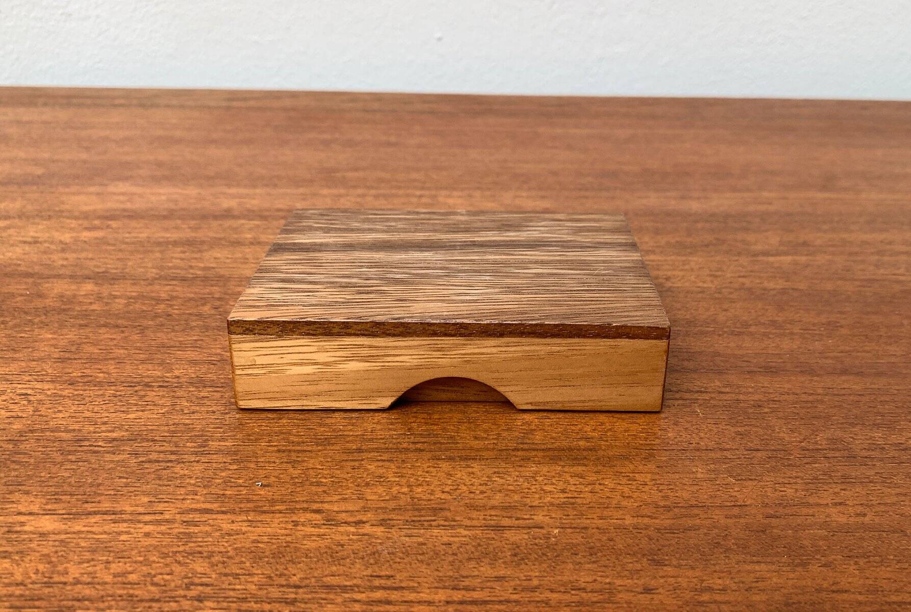 Mid-century Scandinavian teak dice game from the 1960s.