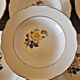 6 Gien Gardanne soup plates, pink and yellow, with gold trim