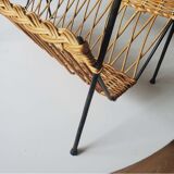 Woven wicker shelf
