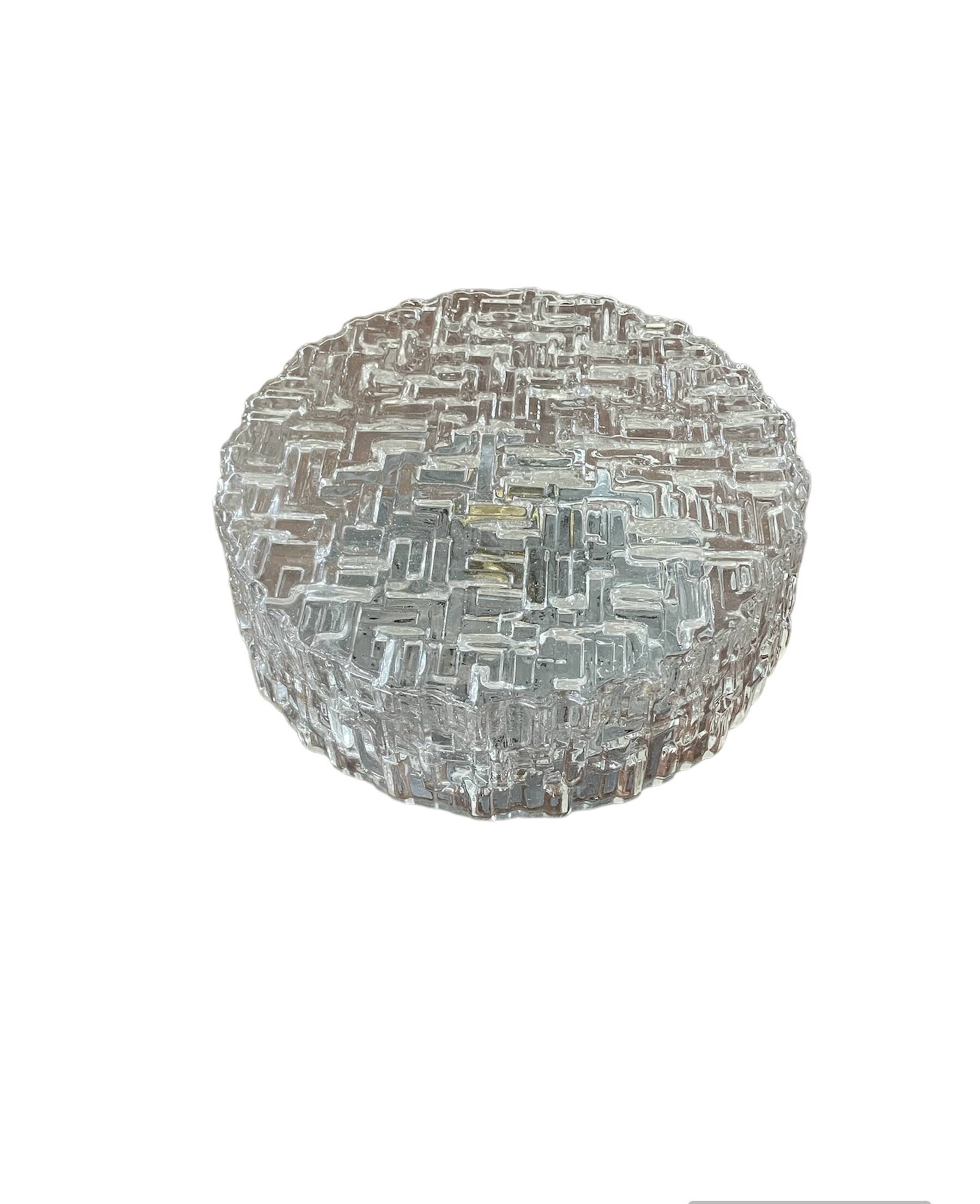 Round vintage glass ceiling light 24cm