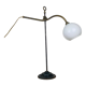 Lampe art déco monte et baisse laiton opaline