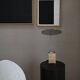 Reflect table lamp in chrome metal, contemporary work.