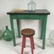 Carved wooden stool