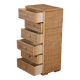 Vintage 1960s rattan and bamboo storage