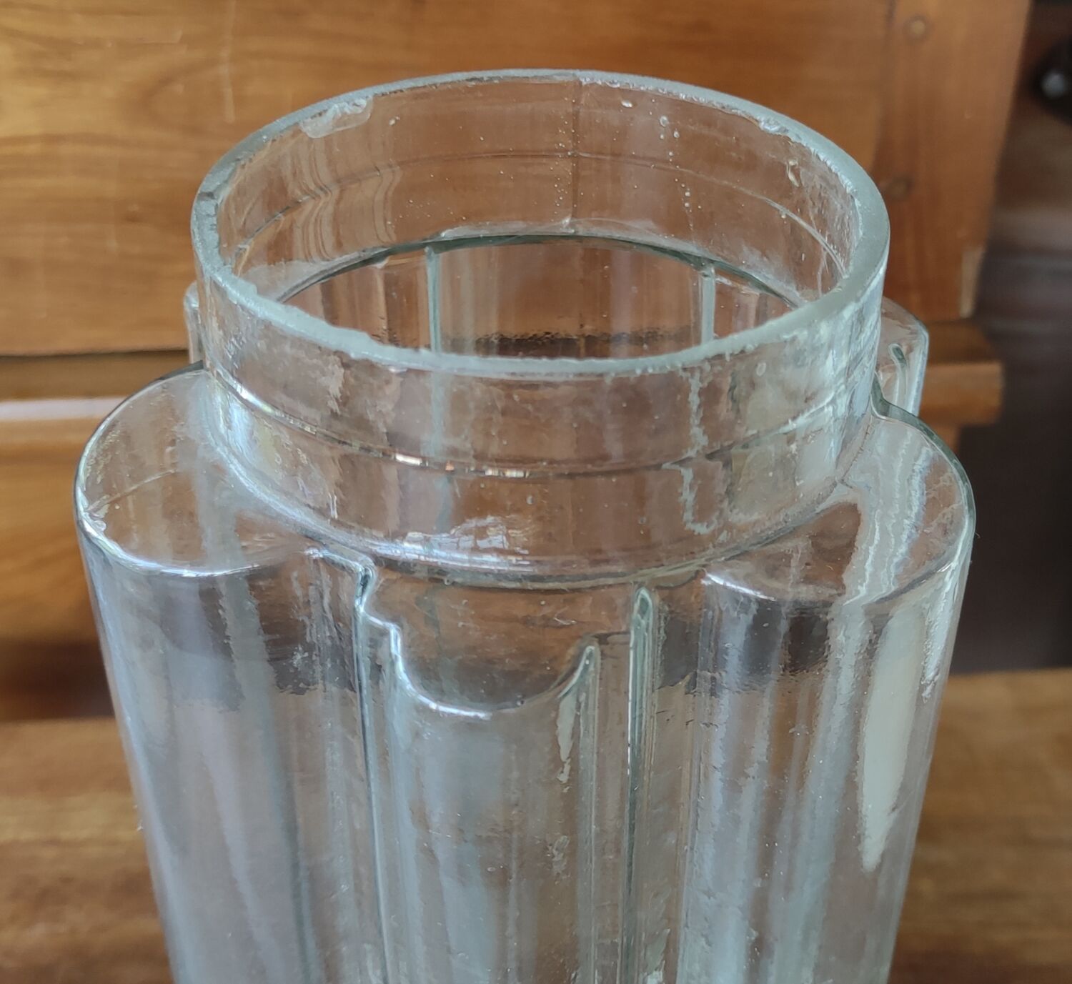 Large old blown glass jar