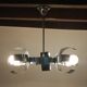 Space age design chandelier in vintage chromed metal year 70