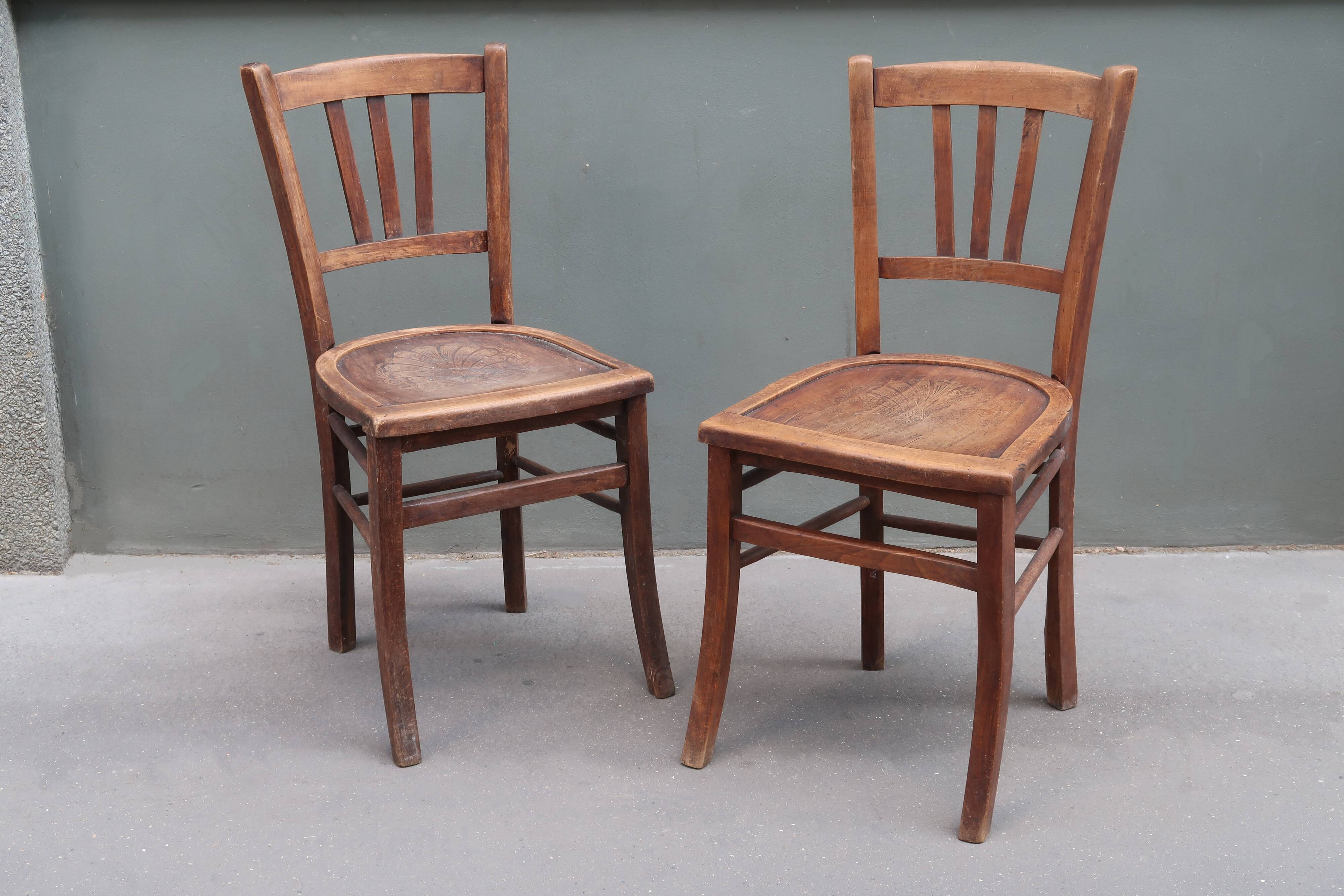 Pair of bistro chairs from 1900