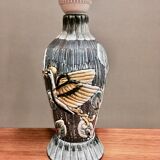 Duo of scandinavian ceramic lamps design 1960