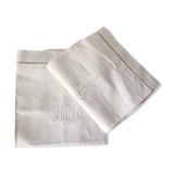 Pair of pillow cases pillow d old monogrammed L D.